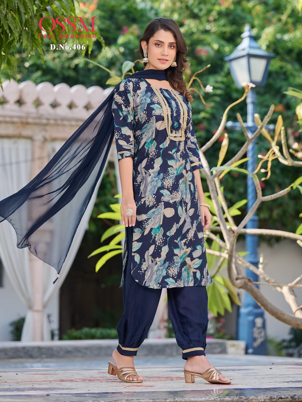 Ossm Afghani Vol 4 Modal Printed Kurti With Bottom Dupatta Catalog
